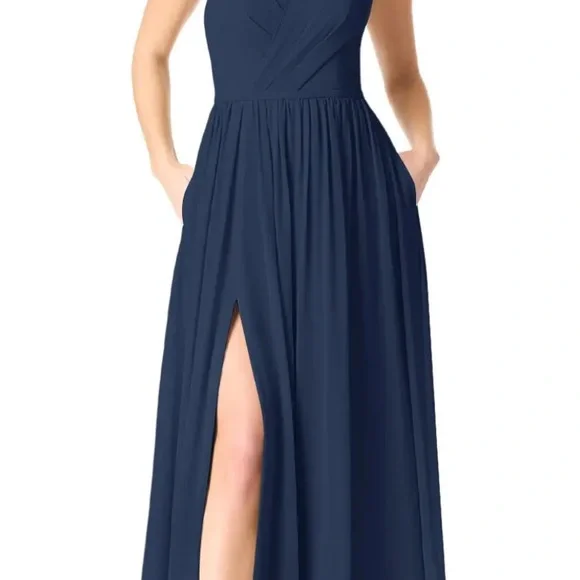 Dark Navy Azazie Cora - Picture 2 of 8